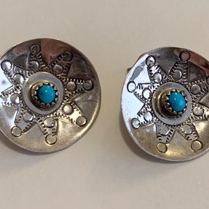 Native American Sterling Turquoise Earrings